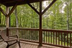 This lower covered deck a great place for viewing wildlife and birds.